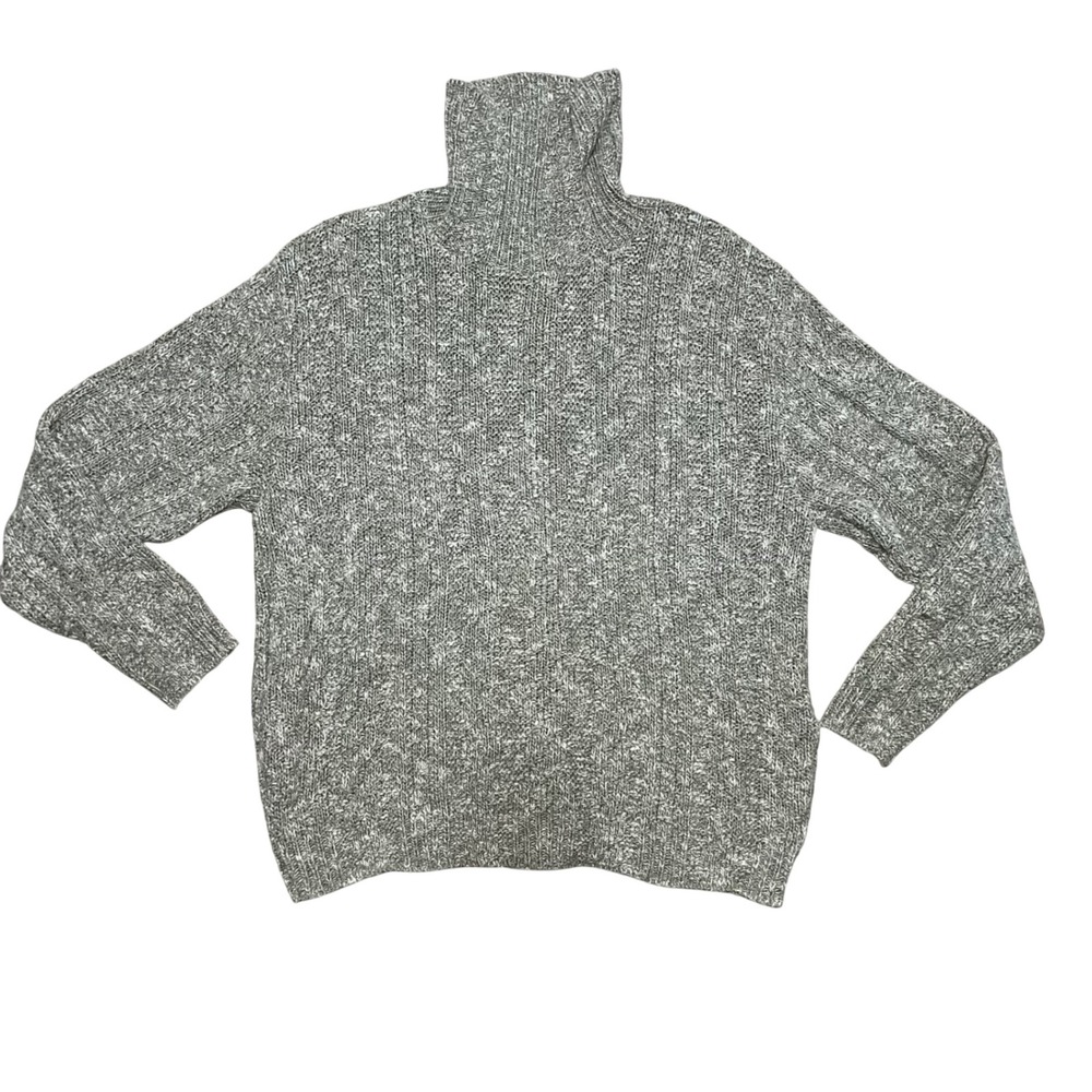 VTG 90s Classic Blues Collection Grey‎ USA Made Knit Turtleneck Sweater Womens M